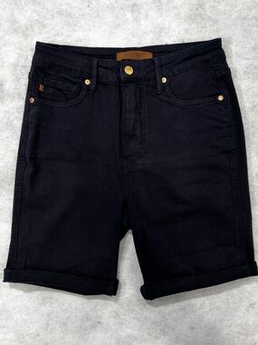 Judy Blue High Waist Tummy Control Bermuda Shorts Dyed Navy Blue  Sz Med. Sz 6-8